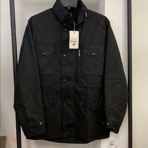 Black barbour jacket